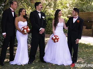 Whorish bride with nice ass is ready for quite wild hard doggy sex